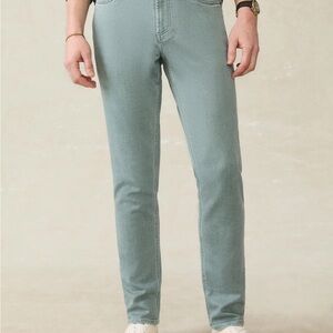 Faherty Men's stretch Terry five pocket- ocean glass